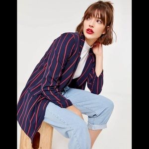 Striped Double Breasted Blazer